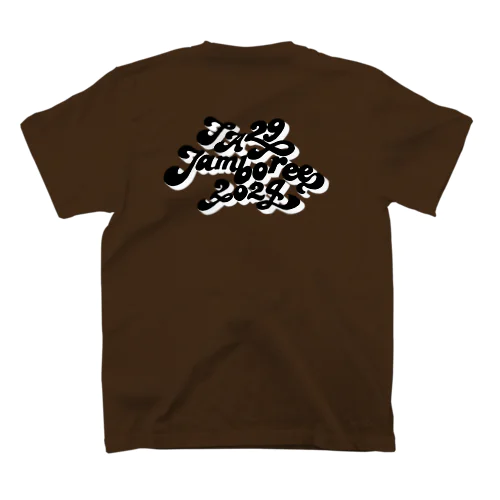 バックプリント影付きロゴ(黒) Regular Fit T-Shirt