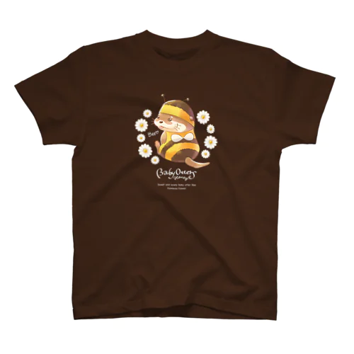 Baby Otters Honey（文字白色） Regular Fit T-Shirt