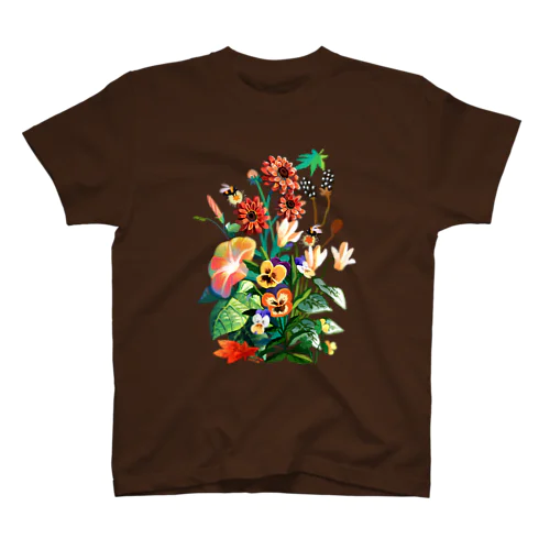 夕暮れの花畑 Regular Fit T-Shirt
