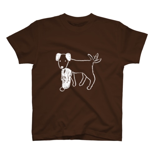 靴といぬ（ねこかもいぬかも）白 Regular Fit T-Shirt