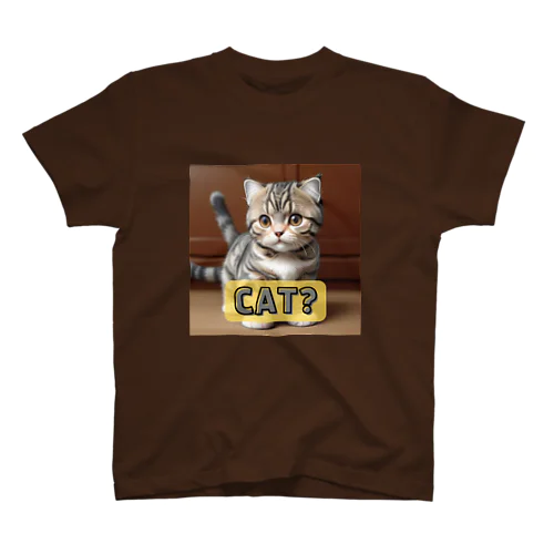 🐾 ケマオの「CAT?」スコティッシュフォールドグッズ 🐱 スタンダードTシャツ