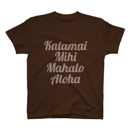 ホ・オポノポノTEE（brown） Regular Fit T-Shirt