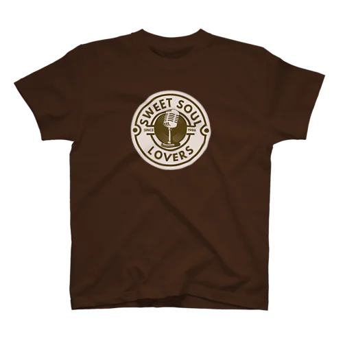 Sweet Soul Lovers★クラシックマイク（ピンクベージュ×チョコブラウン） Regular Fit T-Shirt