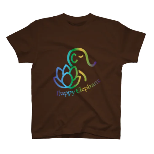 Happy Elephant(マルチブルー） スタンダードTシャツ