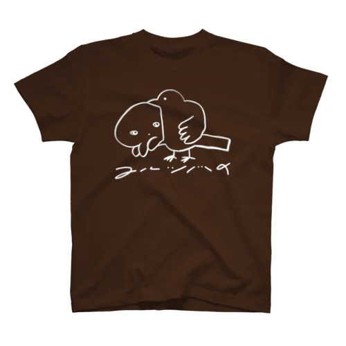 トリに取り込まれるくらげ(濃色) スタンダードTシャツ