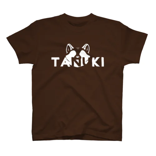 シルエットTANUKI（白） Regular Fit T-Shirt