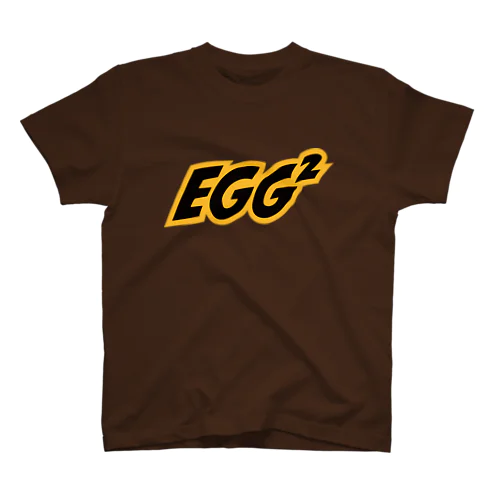 "Dark Brown" EGG² Logo T-shirts Regular Fit T-Shirt