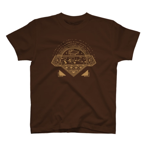 冬眠したい【黄土色字】 Regular Fit T-Shirt