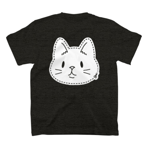 バックプリント キリトリ線付きのネコD Regular Fit T-Shirt