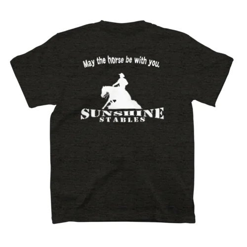 サンシャインステーブルス May the horse be with you. (ホワイト） スタンダードTシャツ