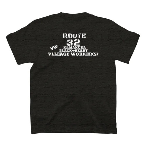 VW 鎌倉ROUTE32 BLACK❤︎HEART Regular Fit T-Shirt