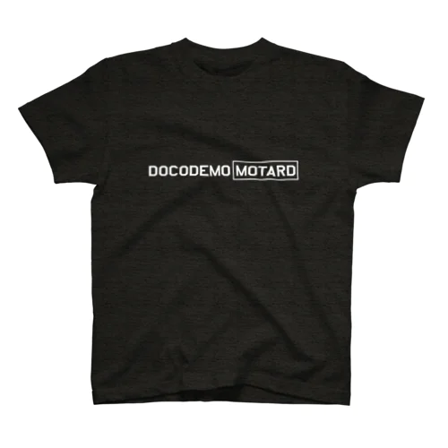 DOCODEMO MOTARD THE SIMPLE TYPO ホワイトレター スタンダードTシャツ