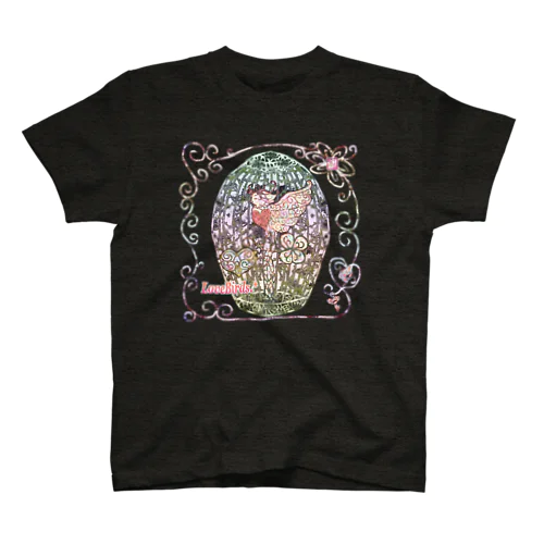 「花籠」Series * LoveBirds♡pink スタンダードTシャツ