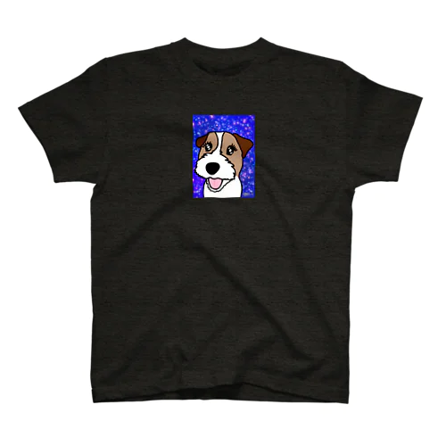 夜空を見上げて　ジャックラッセルテリア犬 スタンダードTシャツ