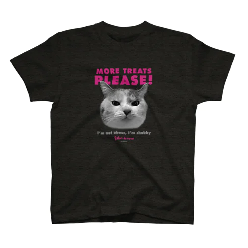 More treats PINK 【保護猫寄付220円】 スタンダードTシャツ