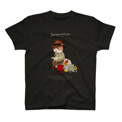 はりきってしまったネコ Journey with you Regular Fit T-Shirt