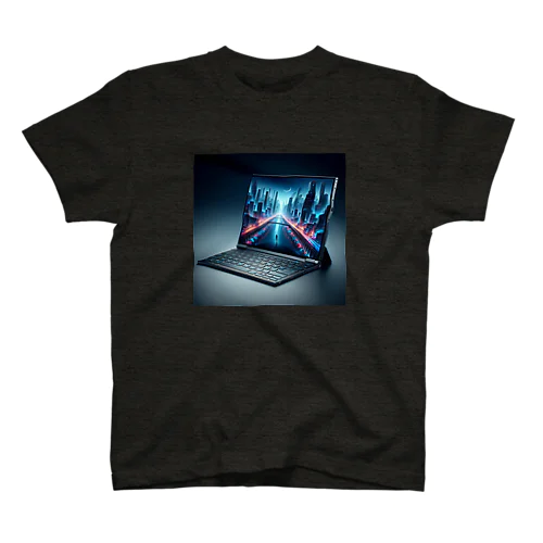 Futuristic Foldable Laptop Regular Fit T-Shirt