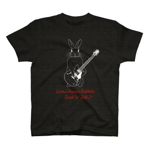 Love&Peace&Rabbits Rock'nRoll!! (うり) スタンダードTシャツ