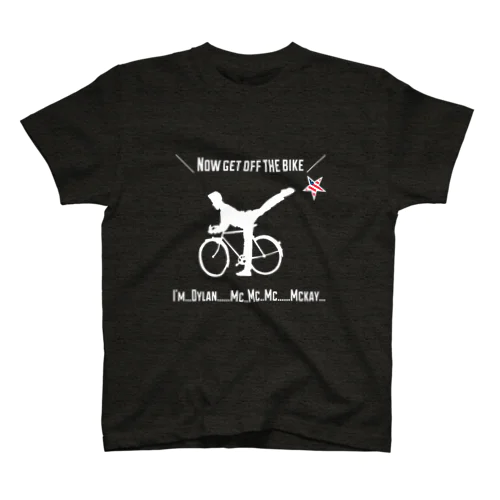 自転車から降りるディラン(ダークモード) Regular Fit T-Shirt