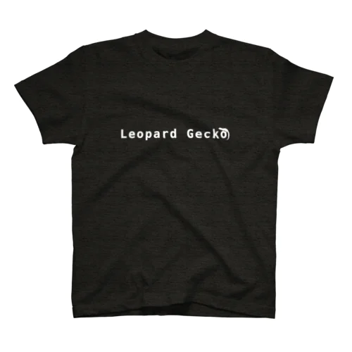 LeopardGecko(ロゴ大)#白 Regular Fit T-Shirt