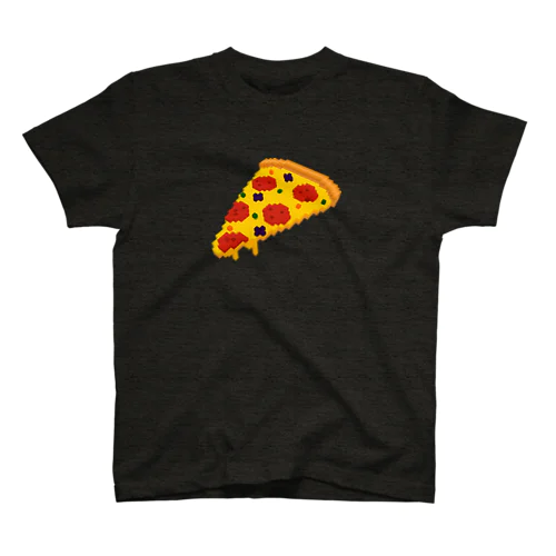 3Dドット ボクセル ピザ スタンダードTシャツ