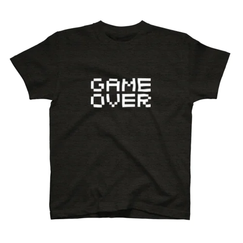 GAME OVER 白文字 Regular Fit T-Shirt