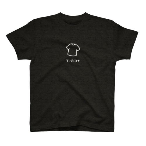 Tシャツ柄のTシャツ【白の線】【線画】【T-shirt】 Regular Fit T-Shirt