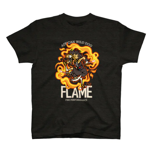 FLAME T-shirt（dark） Regular Fit T-Shirt