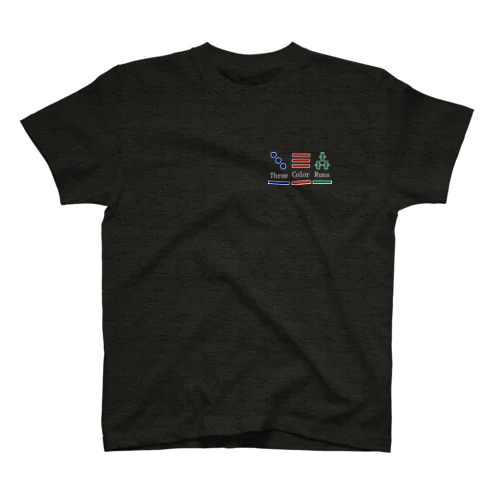 【麻雀ファングッズ】三色同順‗白文字小 スタンダードTシャツ