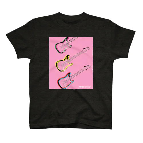 エレキギターTシャツ(ピンク) Regular Fit T-Shirt