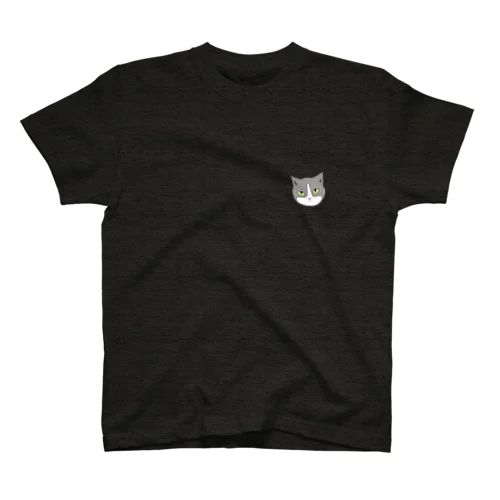 ハチワレ猫の牡丹ちゃん スタンダードTシャツ