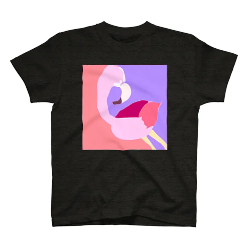 フラミンゴ ピンクカラー Regular Fit T-Shirt