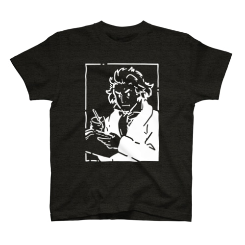 【白プリント】ベートーヴェン Regular Fit T-Shirt