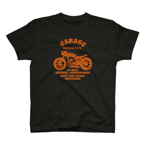 武骨なバイクデザイン orange スタンダードTシャツ
