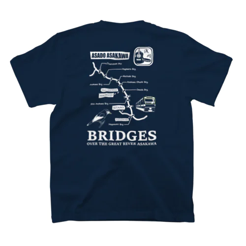 ASAKWA BRIDGES（バックプリント） Regular Fit T-Shirt
