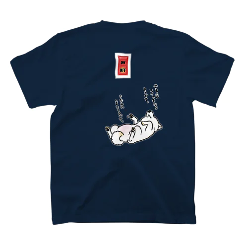 やる気スイッチOFF（白柴） スタンダードTシャツ