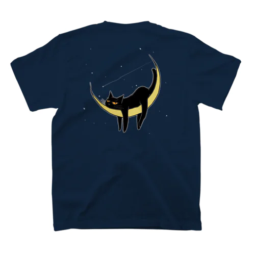 【背面版】下弦の月と猫 Regular Fit T-Shirt