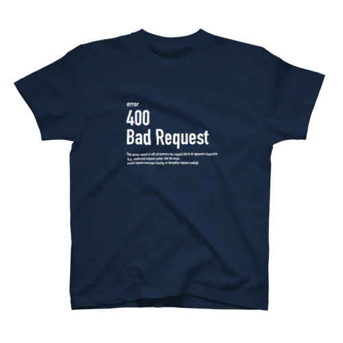 400 Bad Request white letter Regular Fit T-Shirt