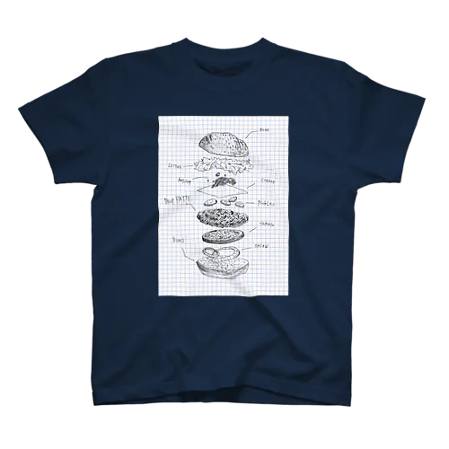 Blueprint For The Hamburger WHITE Regular Fit T-Shirt