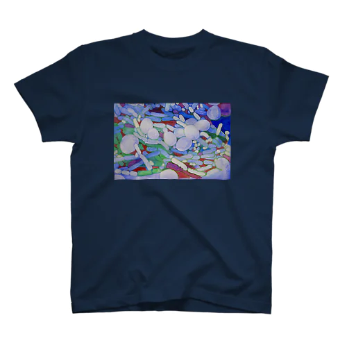 微生物シリーズ：天然酵母菌blue Regular Fit T-Shirt