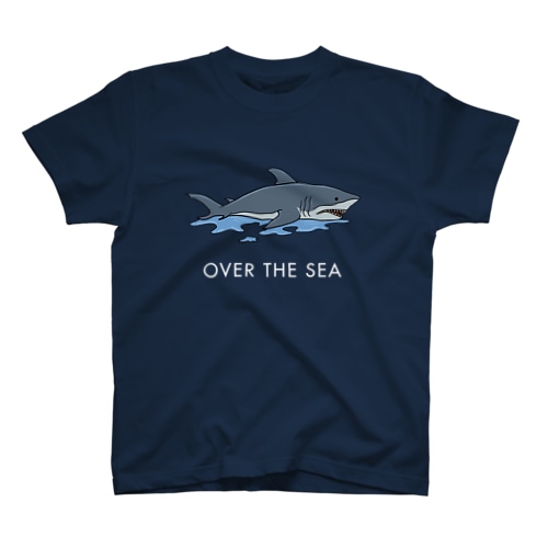 打ち上げられたサメ濃色版 Regular Fit T-Shirt
