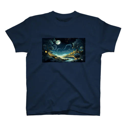 Moon おとぎの国の月夜 Regular Fit T-Shirt