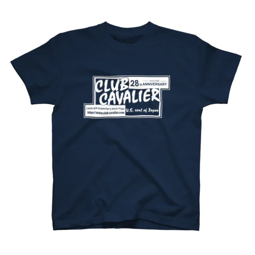 CLUB CAVALIER 28th Anniversary (白) スタンダードTシャツ