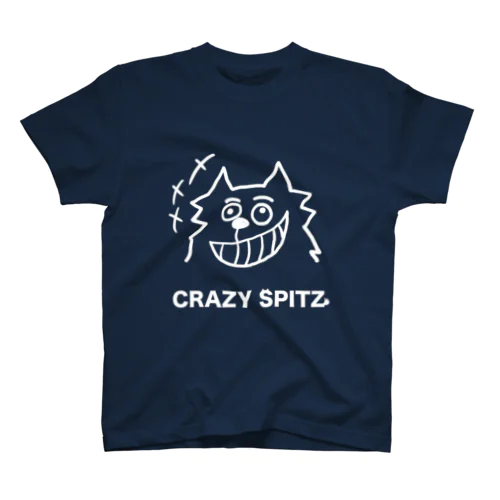 CRAZY SPITZ「HA HA HA」ver.white Regular Fit T-Shirt