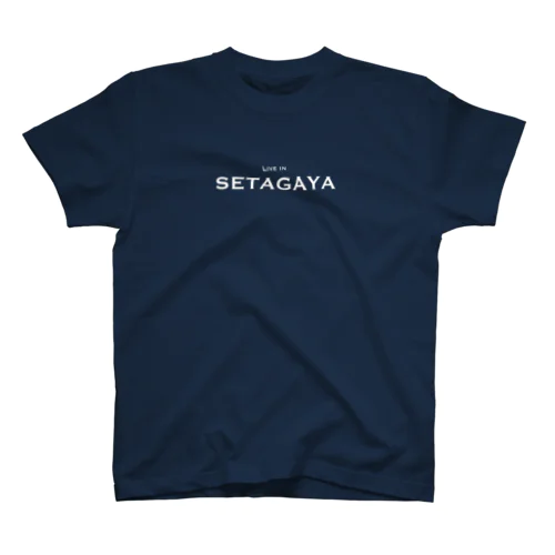 世田谷グッズ　ホワイトlive in setagaya ロゴ Regular Fit T-Shirt