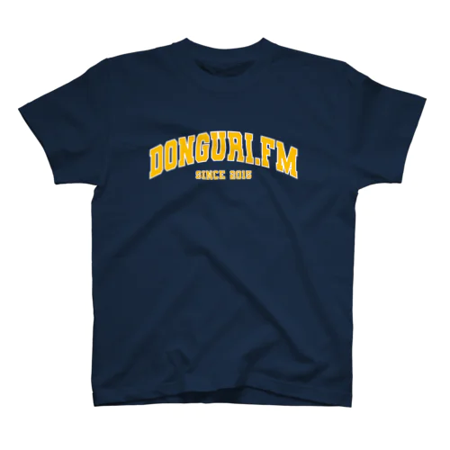 DONGURI college logo YELLOW スタンダードTシャツ