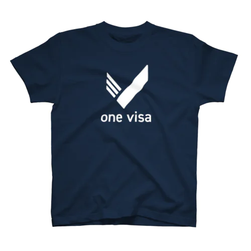 one visa logo white Regular Fit T-Shirt