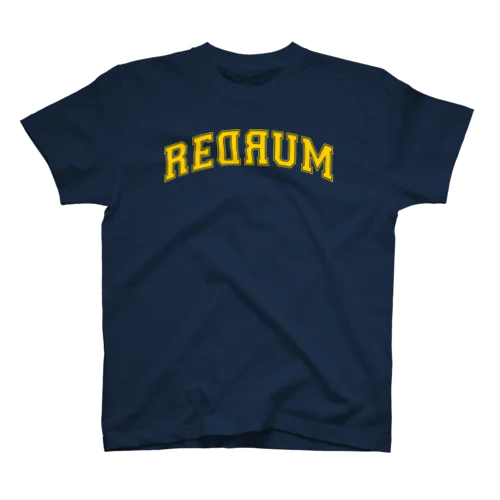 REDRUM 紺×黄 Regular Fit T-Shirt