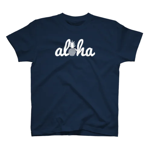 aloha 28(heart）ホワイトロゴ Regular Fit T-Shirt