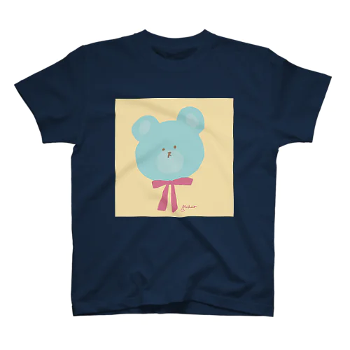 青いくまちゃん Regular Fit T-Shirt